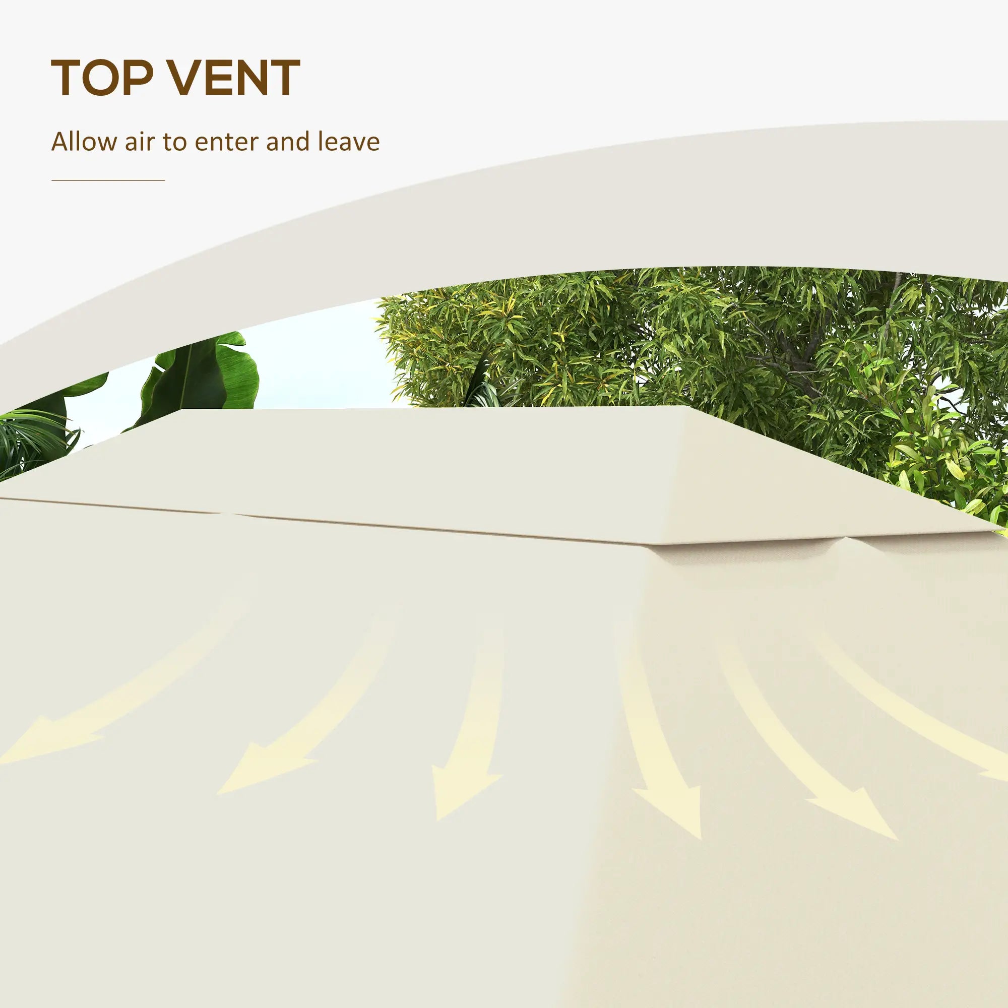 10' x 13' Gazebo Replacement Canopy, Cream White Gazebo Canopy Replacement at Gallery Canada