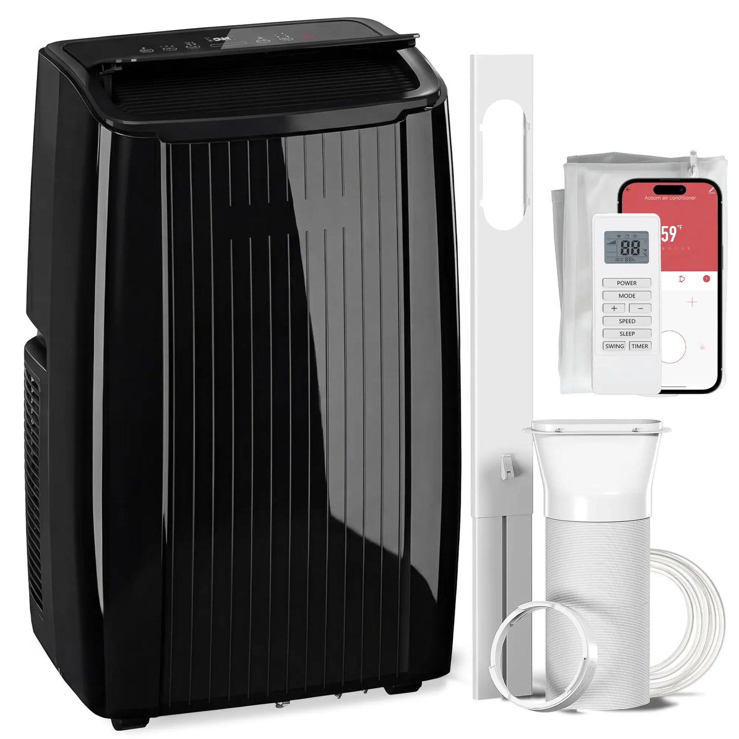 14000 BTU Portable Air Conditioner, 5-in-1, Black Air Conditioner at Gallery Canada