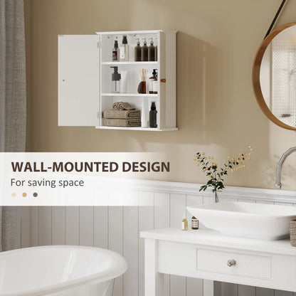 Bathroom Wall Cabinet, Medicine Storage, 2 Doors, Adjustable Shelf, White Bathroom Cabinets at Gallery Canada