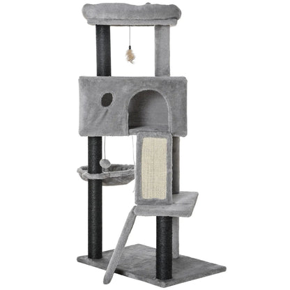 47" Cat Tree, Kitty Activity Center with Scratching Post, Light Grey Cat Towers at Gallery Canada