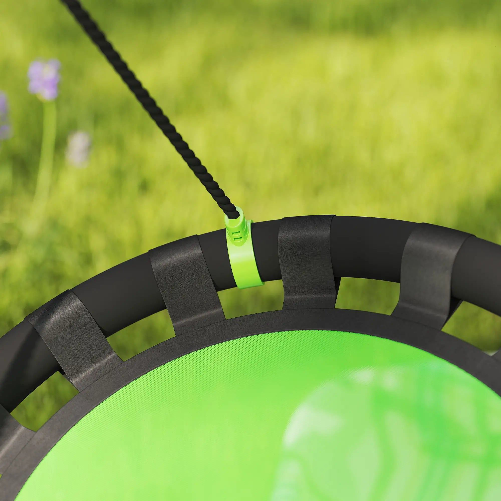 24 Inch Saucer Tree Swing, Adjustable Ropes, Outdoor, Backyard, Green Gym Sets & Swings at Gallery Canada