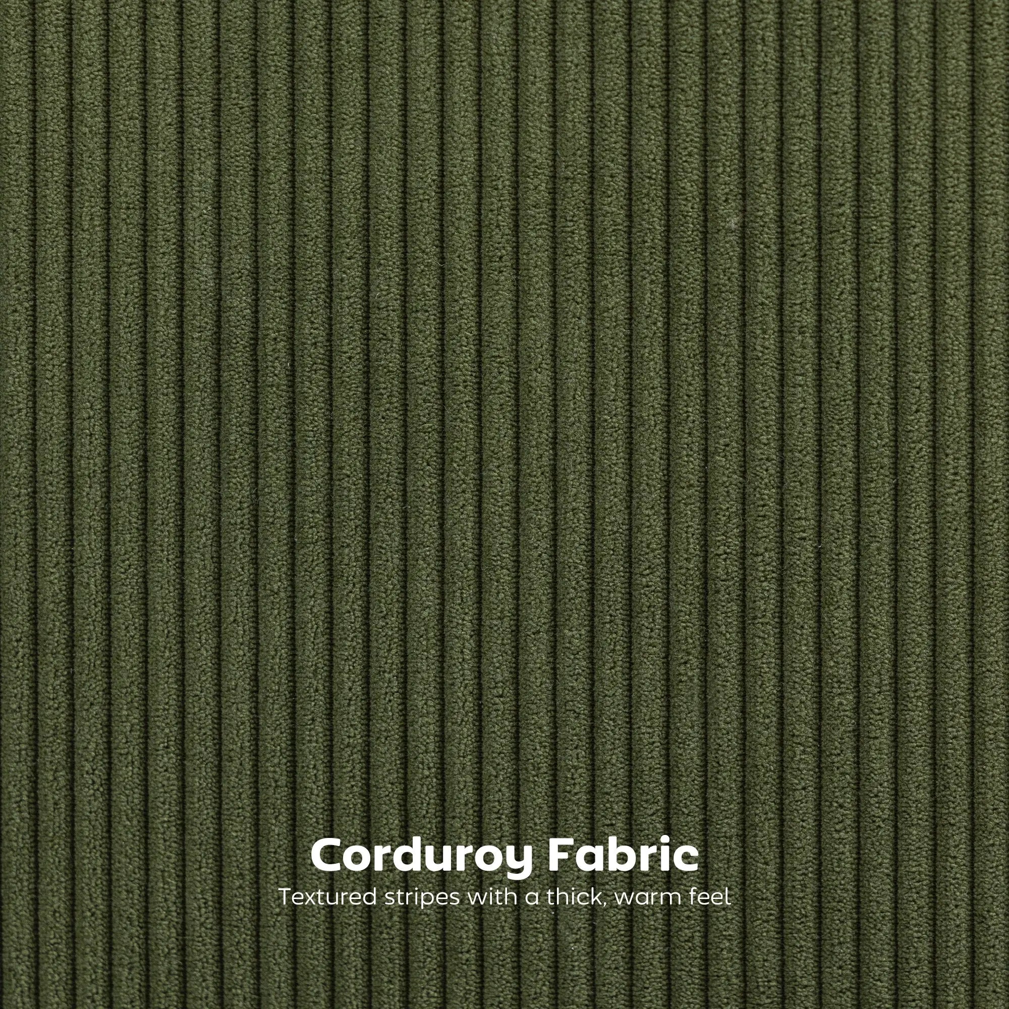 Set of 2 Barstools, Upholstered Corduroy, Backrest, Footrest, Green Bar Stools at Gallery Canada