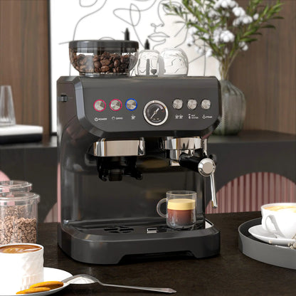 15 Bar Espresso Machine With Milk Frother & Grinder Small Kitchen Appliances at Gallery Canada