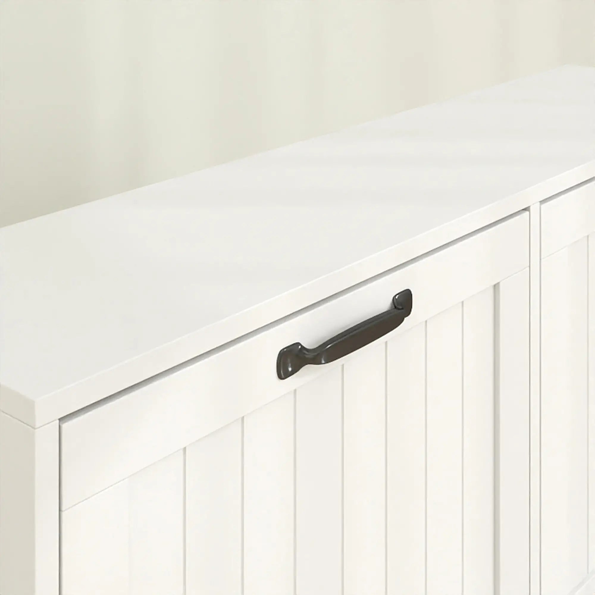 Shoe Cabinet with 4 Flip Drawers, Freestanding Narrow Shoe Storage Cabinet with Adjustable Shelves, Open Back, White Shoe Storage Cabinets & Racks at Gallery Canada