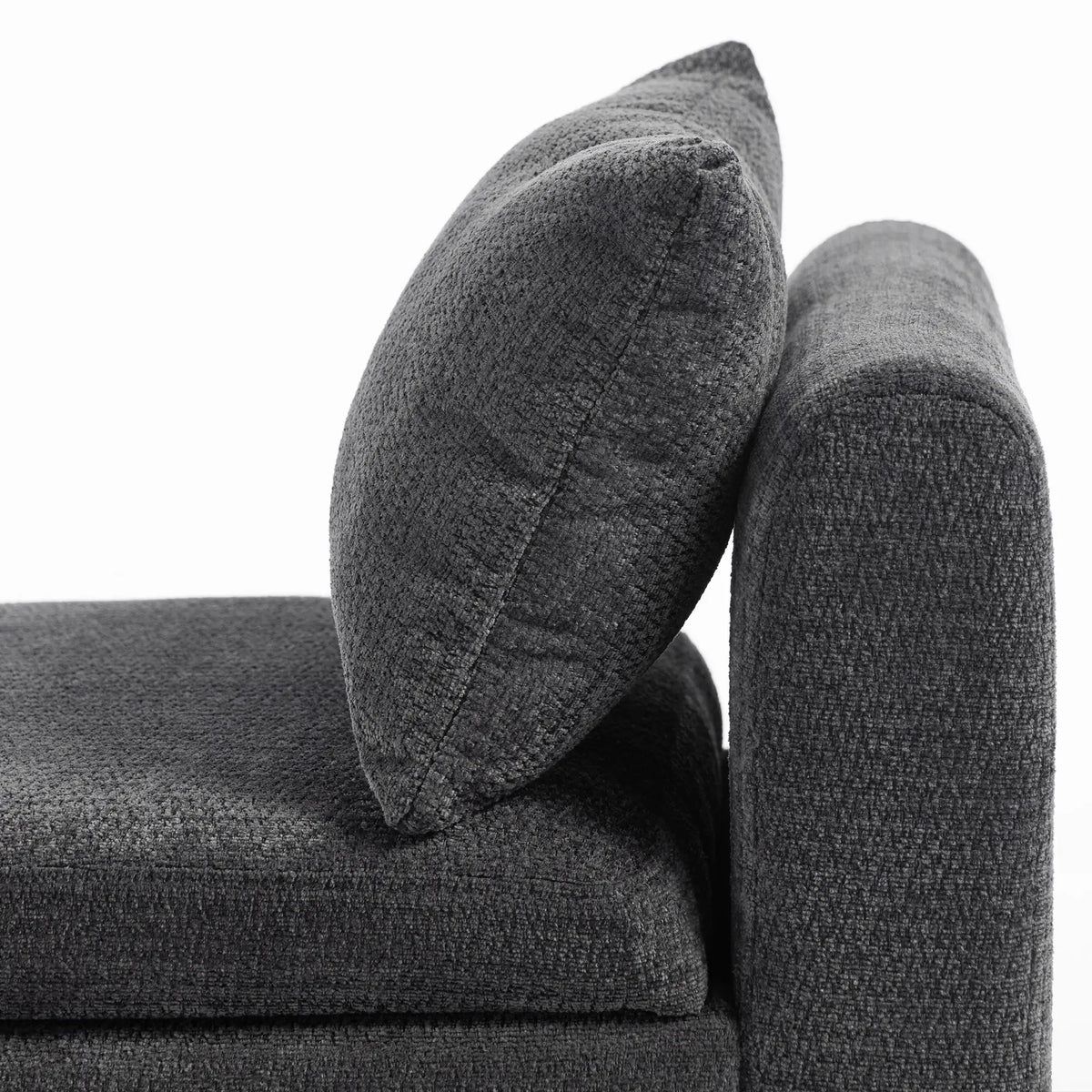 54" Storage Ottoman Bench with Pillows, Dark Grey, Dark Grey Storage Ottomans & Benches at Gallery Canada