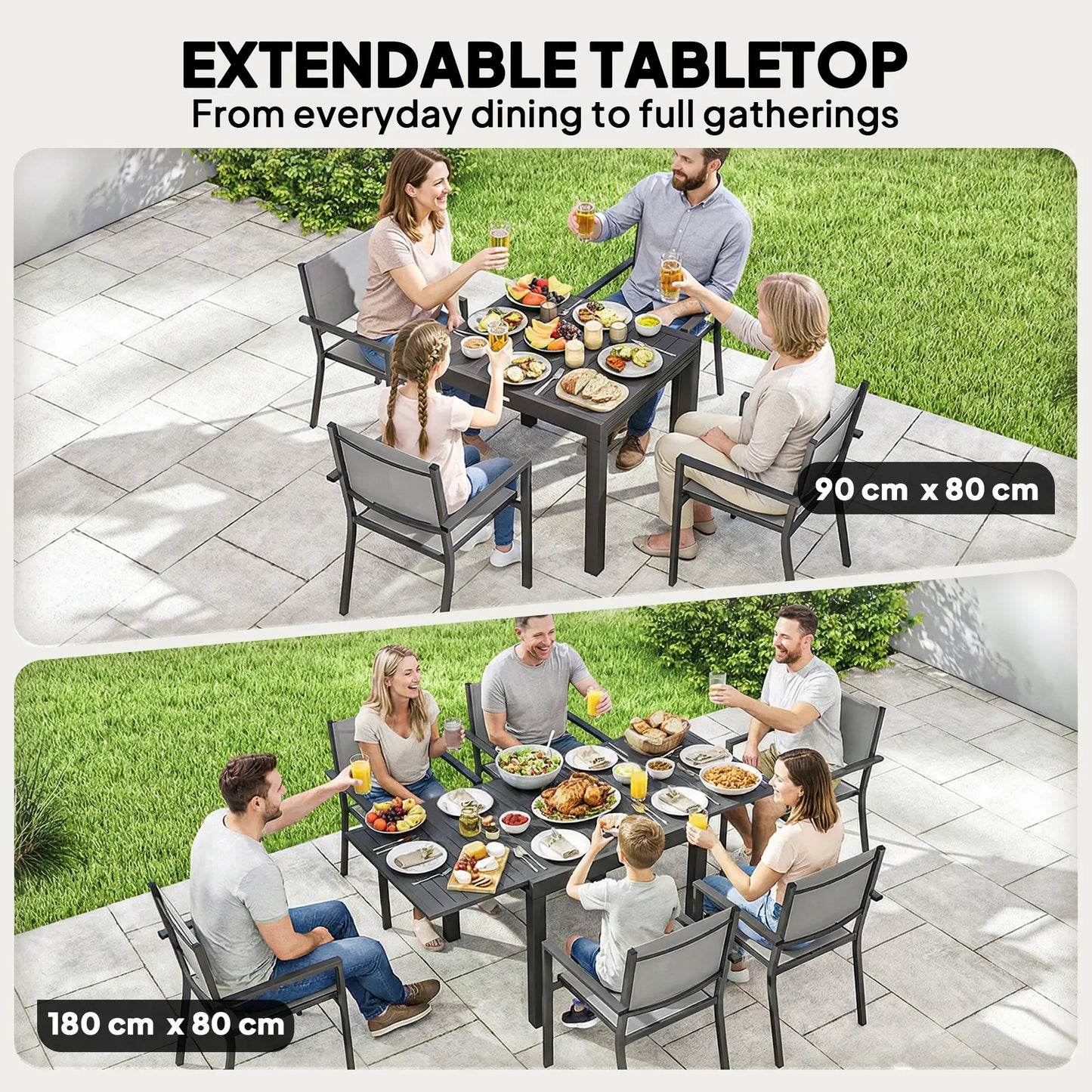 7-Piece Outdoor Dining Set, Aluminum Patio Table And Chairs For 6 Outdoor Dining Sets at Gallery Canada