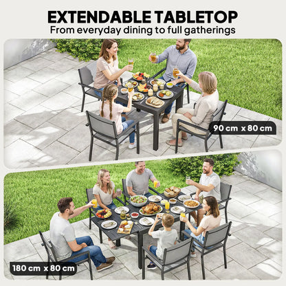 7-Piece Outdoor Dining Set, Aluminum Patio Table And Chairs For 6 Outdoor Dining Sets at Gallery Canada
