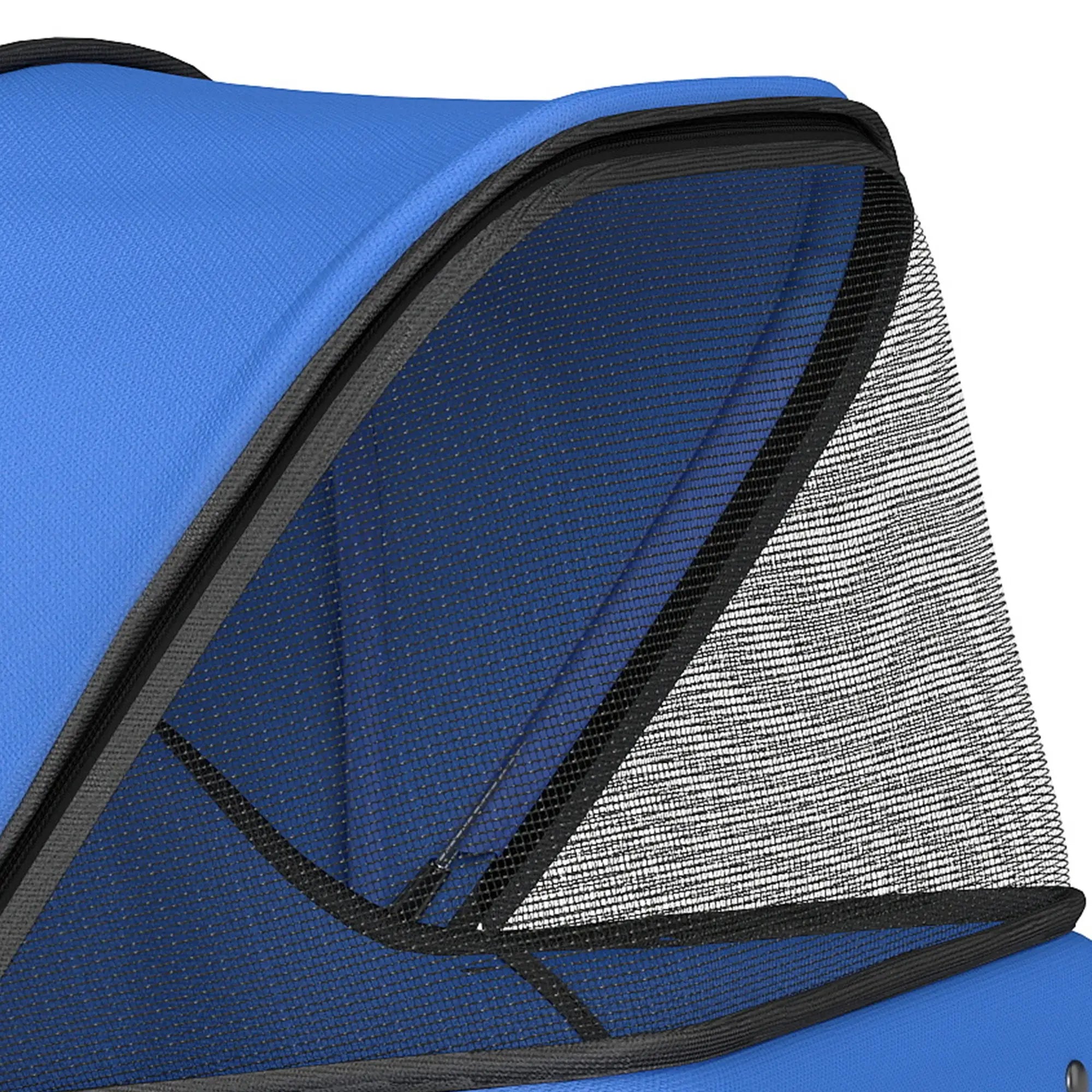 Foldable 3 Wheel Dog Stroller, Storage Basket, Adjustable Canopy, Blue Dog Bike Trailers & Strollers at Gallery Canada