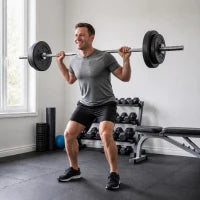 Ensemble d'haltères ajustables 3-en-1, poids de 110 lb pour salle de sport à domicile, poignée antidérapante