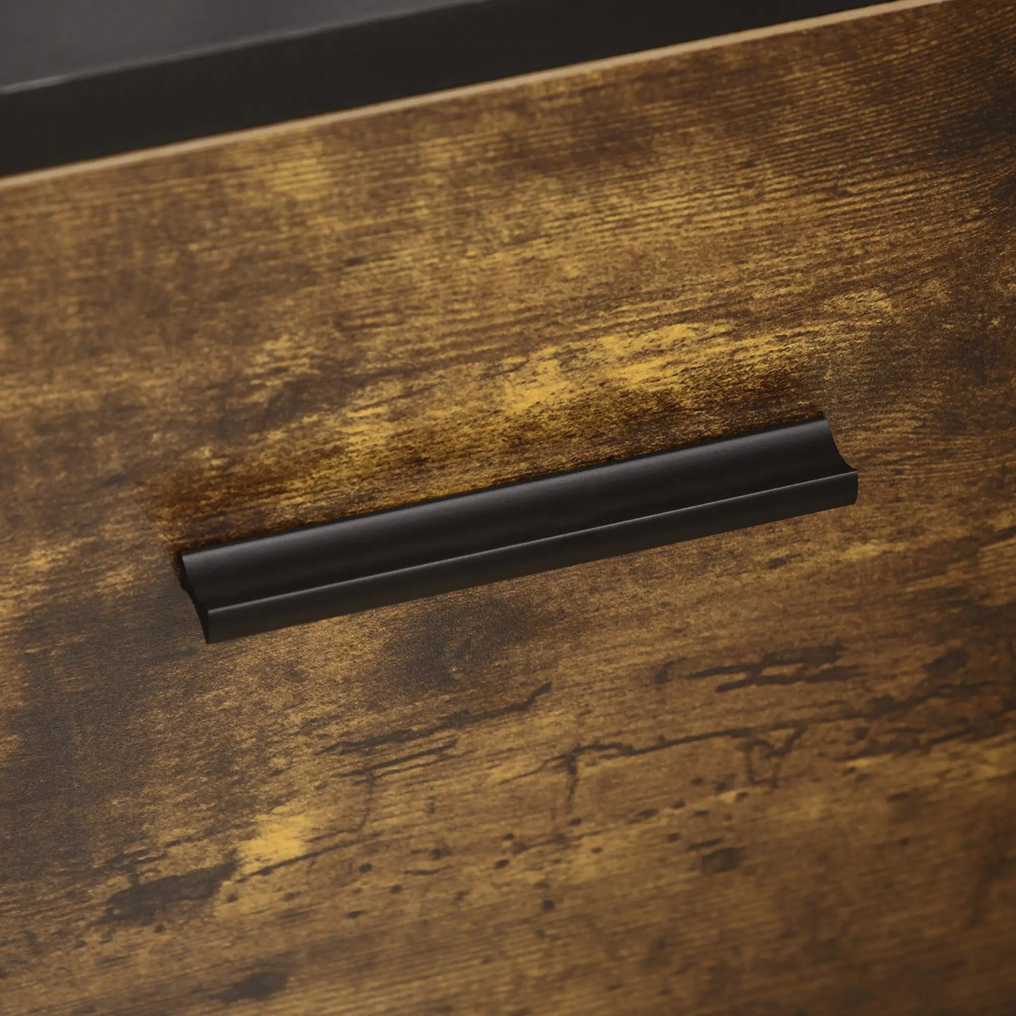 Lateral Filing Cabinet with Drawers, Lock, Wheels, Rustic Brown Office Cabinets & Cupboards at Gallery Canada