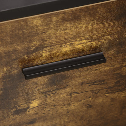 Lateral Filing Cabinet with Drawers, Lock, Wheels, Rustic Brown Office Cabinets & Cupboards at Gallery Canada