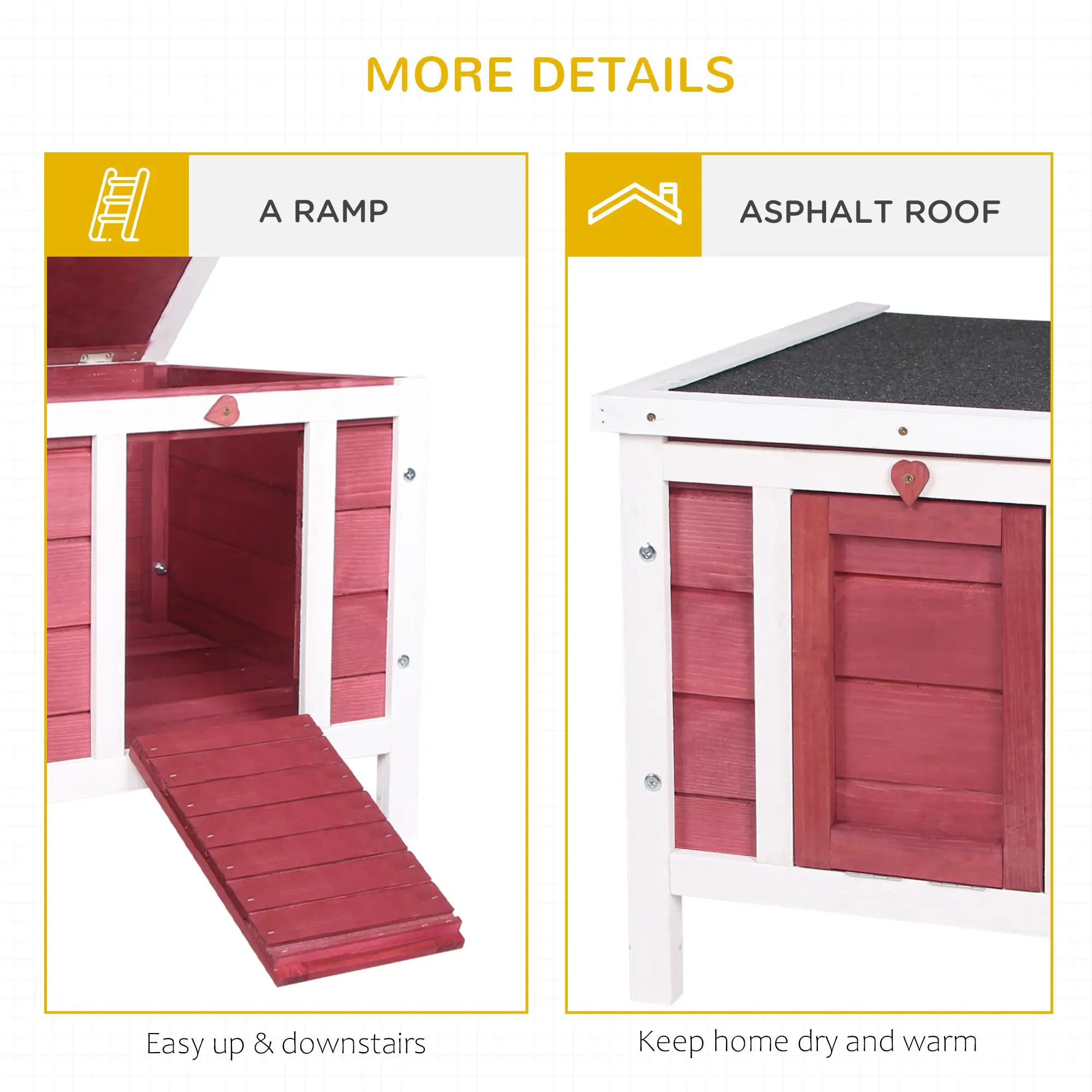 Wooden Rabbit Hutch, Bunny Cage, Outdoor Cat House, 20