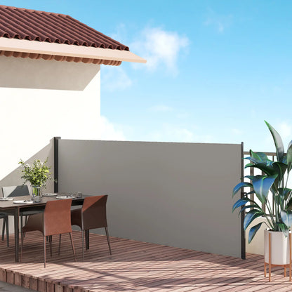 13' x 5' Retractable Side Awning, Outdoor Privacy Screen, Light Grey Retractable Side Awning at Gallery Canada