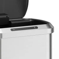 Automatic Trash Can, 13.2Gal / 50L, Touchless, Soft-Close Lid, Silver
