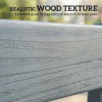 Outdoor Garden Bench, HDPE Weatherproof, 2-Person Seating Outdoor Benches at Gallery Canada