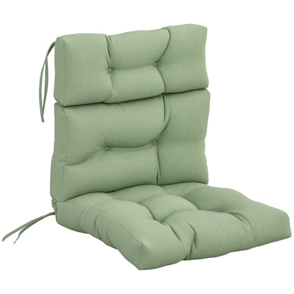 Outdoor Patio Chair Cushion, Tufted with Ties, Light Green Patio Chair Cushions at Gallery Canada