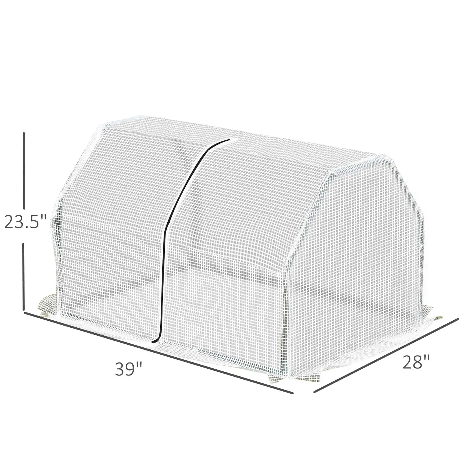 39" x 28" x 24" Portable Mini Greenhouse, PE Grow House, Zipper Door, Steel Frame Mini Greenhouses at Gallery Canada