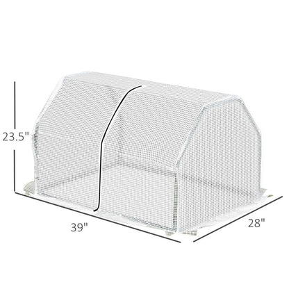39" x 28" x 24" Portable Mini Greenhouse, PE Grow House, Zipper Door, Steel Frame Mini Greenhouses at Gallery Canada