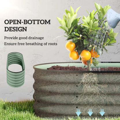 8 x 2 x 1.5 FT Galvanized Steel Raised Garden Bed, Green Galvanized Planter Boxes at Gallery Canada