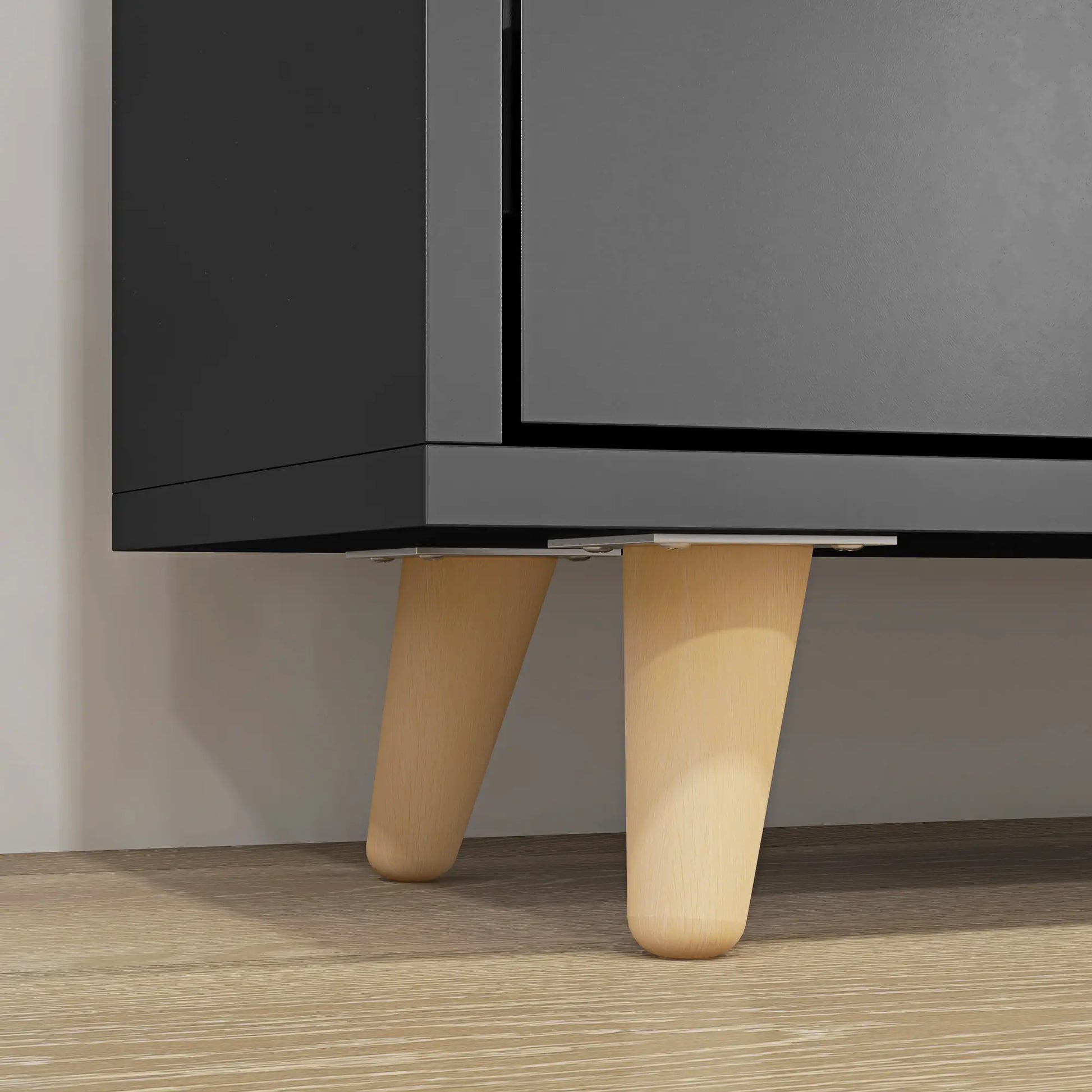 Slim Shoe Storage Cabinet, 3 Flip Drawers, Adjustable Shelves, 18-24 Pairs, Black Shoe Storage Cabinets & Racks at Gallery Canada