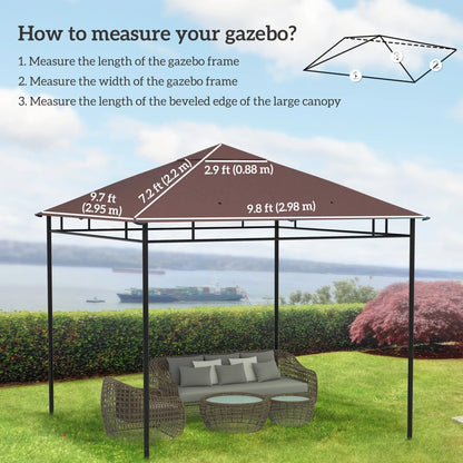 10' x 10' Square Gazebo Canopy, UV Protected, Sun Shade Gazebo Canopy Replacement at Gallery Canada