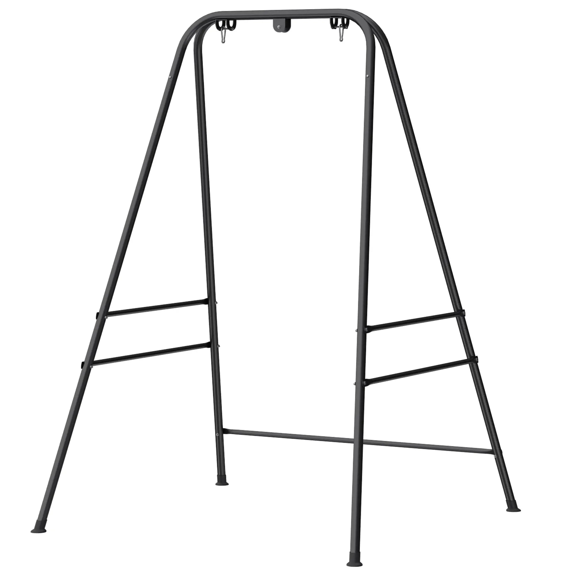 Hanging Hammock Stand, Porch Swing Chair, Indoor Outdoor Construction Hammock Stands Black at Gallery Canada