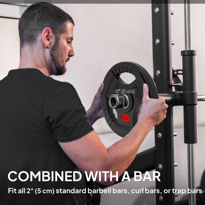 Weight Plates Set, 2-Inch Barbell Weights, Tri-Grips, 2 x 22lbs Dumbbells & Barbells at Gallery Canada