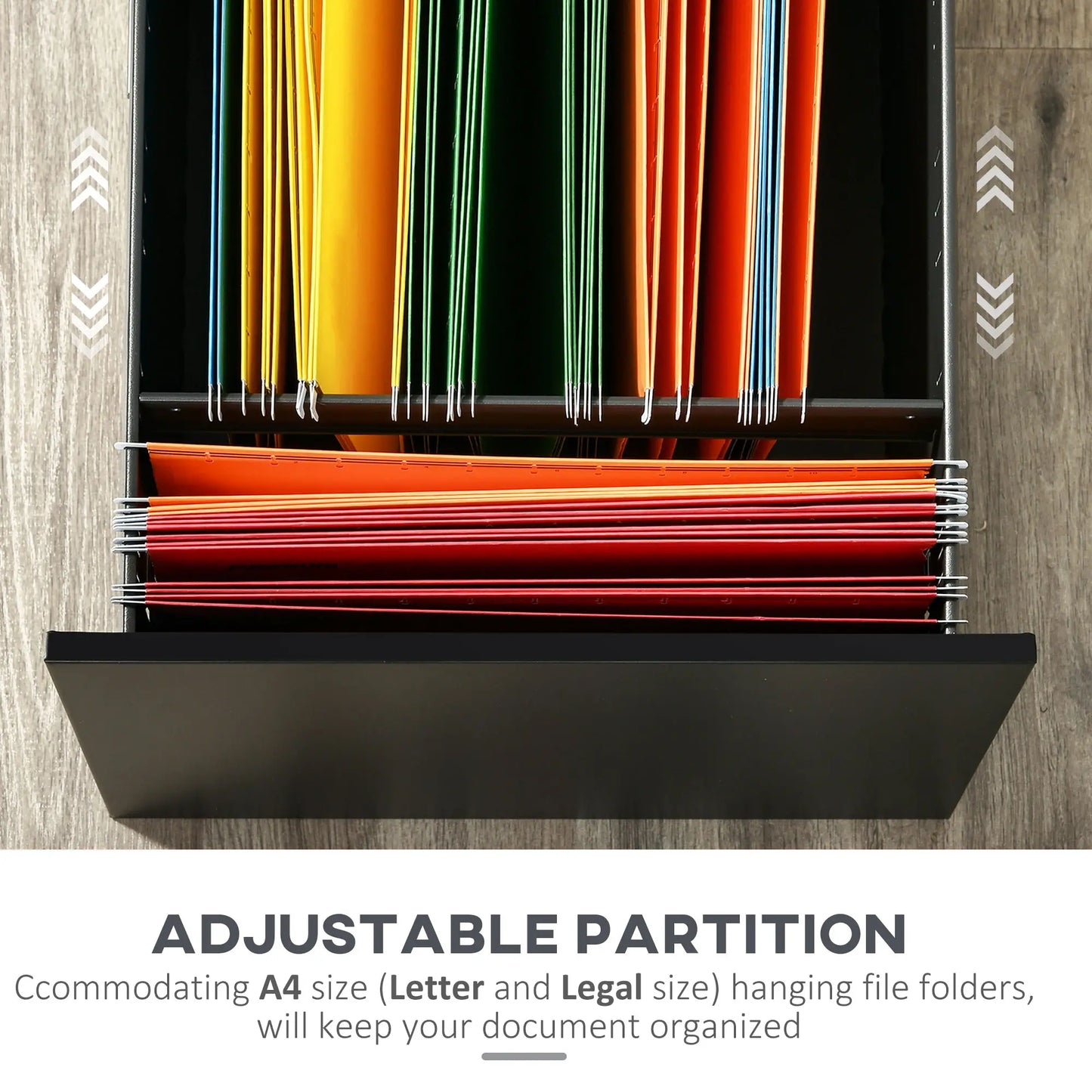 Lockable File Cabinet, Steel Filing Cabinet on Wheels for Legal, A4, Letter Size, with Pencil Tray for Home Office Office Cabinets & Cupboards at Gallery Canada