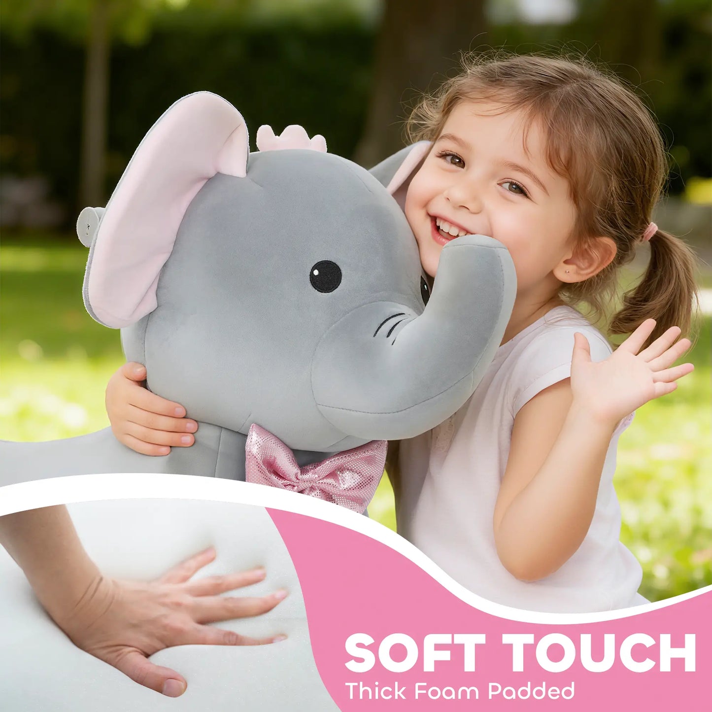 6V Kids Ride On Toy, Horse Elephant, Music, Soft Touch, Silent PU Wheels, For 1.5-5 Years Rocking Horses at Gallery Canada