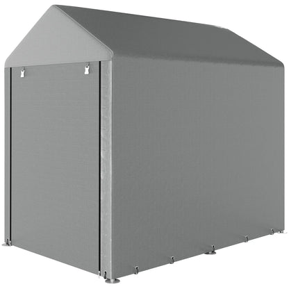 4x6ft Outdoor Storage Shed Tent, Portable with Roll-up Door Sheds Light Grey at Gallery Canada