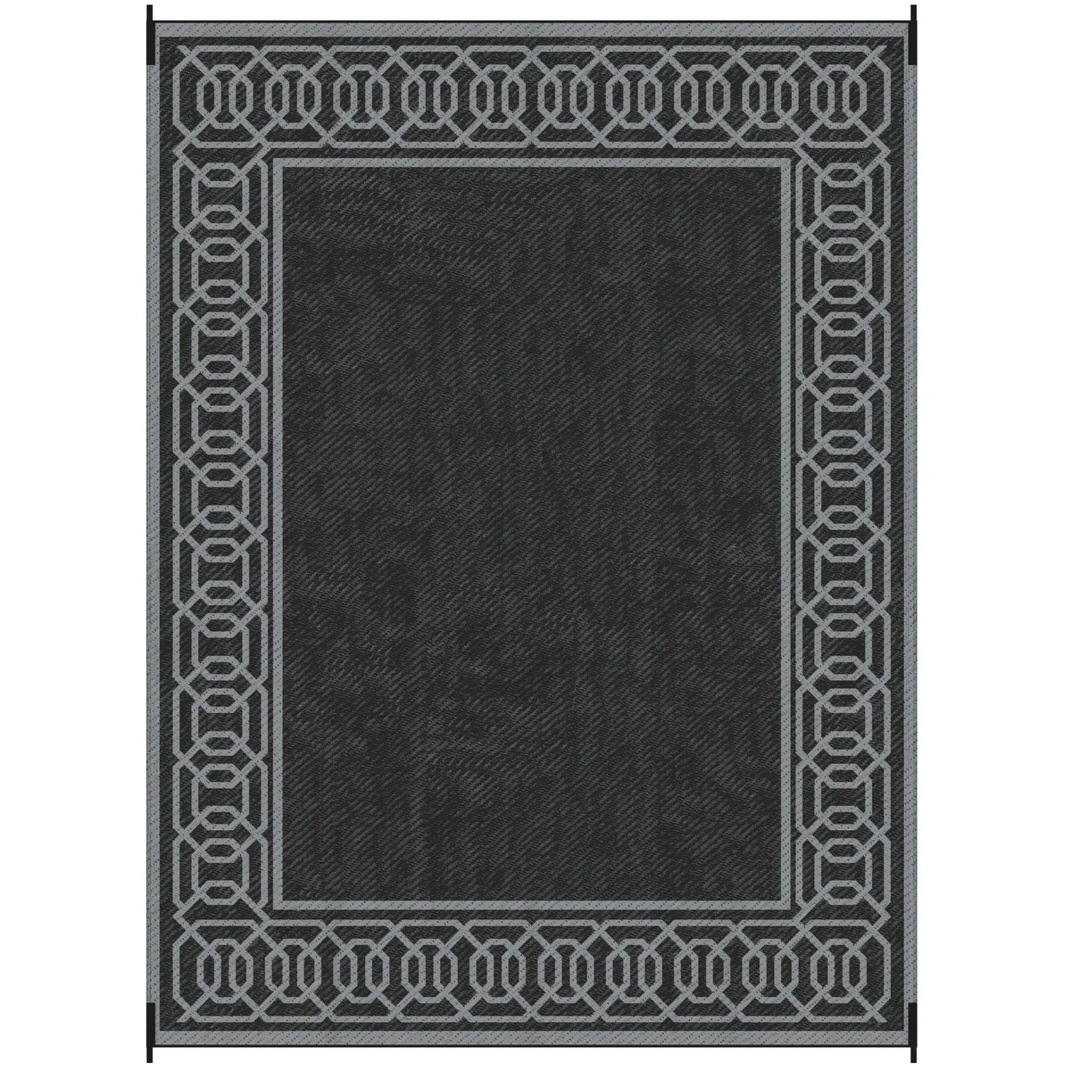 Portable Outdoor Rug, 9' x 12', Waterproof, Reversible, Black and Grey Outdoor Reversible Rugs at Gallery Canada