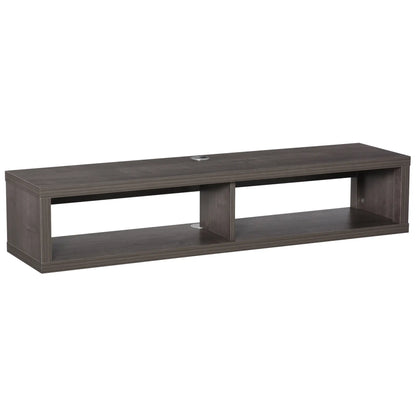 Floating TV Stand for 50" TVs, Wall Mounted, Wood Grain, Dark Grey TV Stands at Gallery Canada