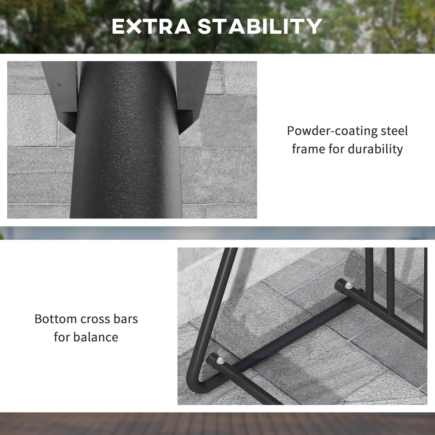 Steel Bike Rack, 45", 3-Bike Capacity, for Garages Streets Yards Bike Parking Stands at Gallery Canada