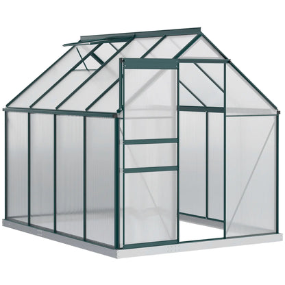 6' x 8' x 6.5' Polycarbonate Greenhouse, Walk-in, Adjustable Roof Vent, Green Walk In Greenhouses at Gallery Canada