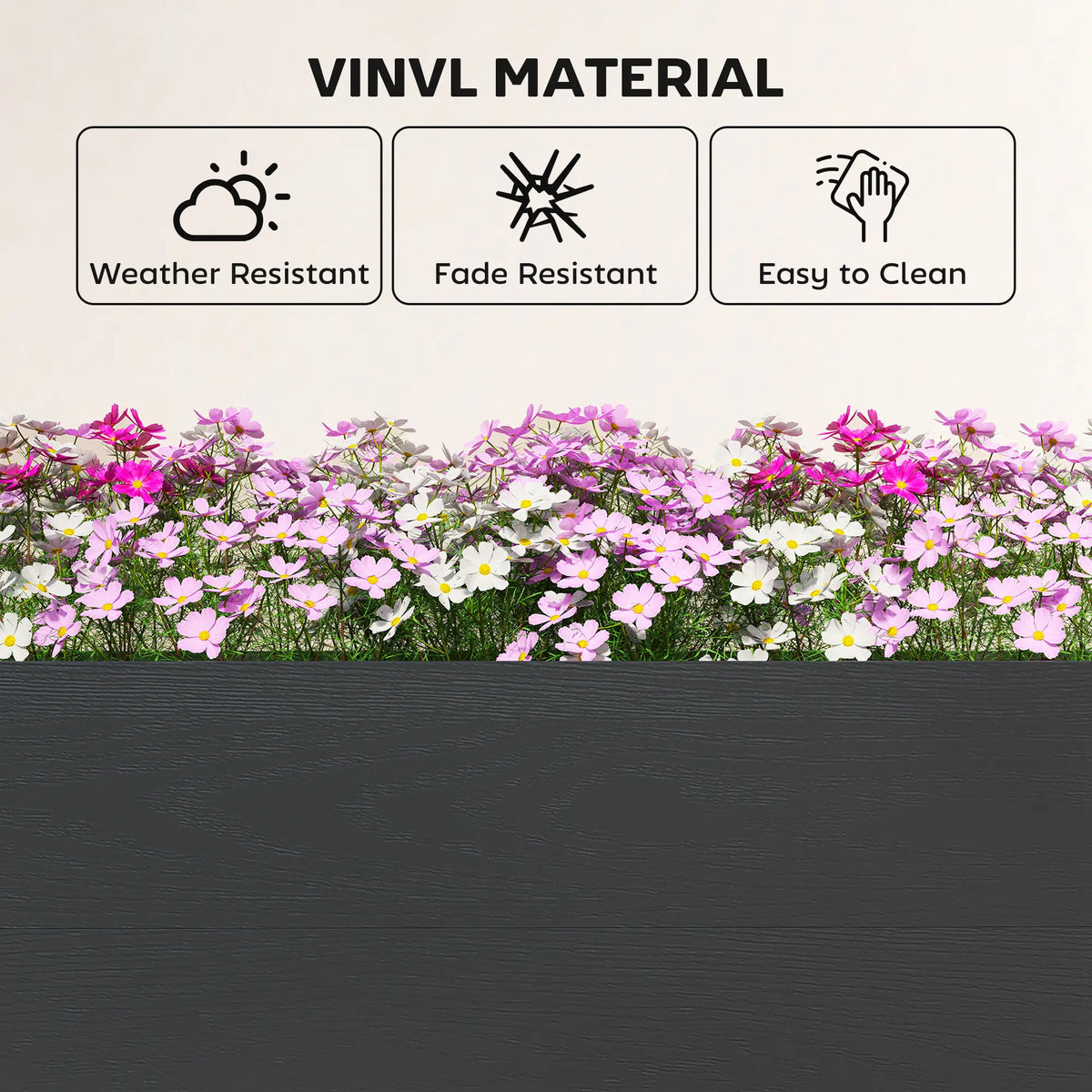 Vinyl Raised Garden Bed Kit, 2 Elevated Boxes, Open Bottom, Screwless Planter Wooden Planter Boxes at Gallery Canada