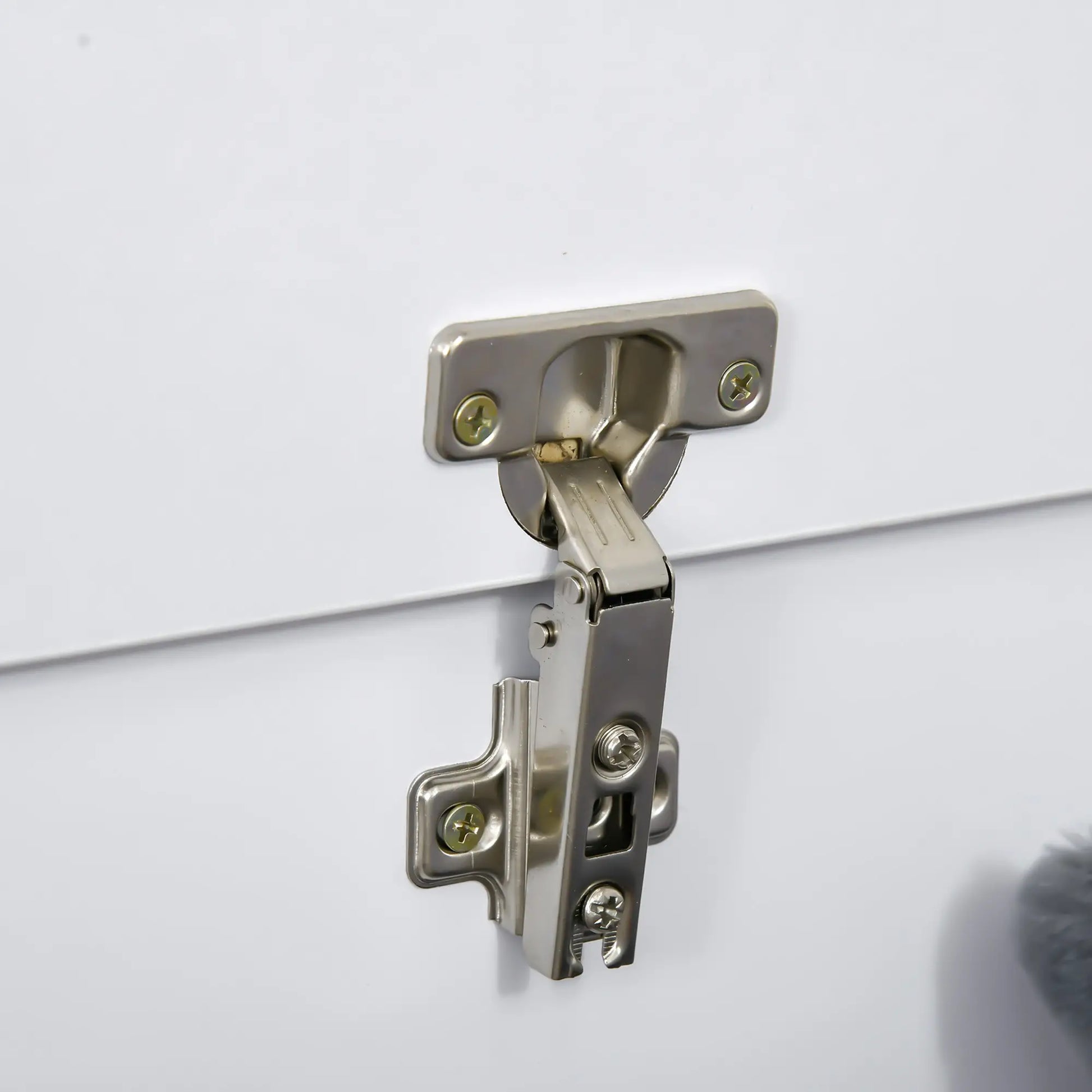 39.5" Storage Chest, 2 Safety Hinges, Flip-Top Lid, White Storage Cabinets at Gallery Canada