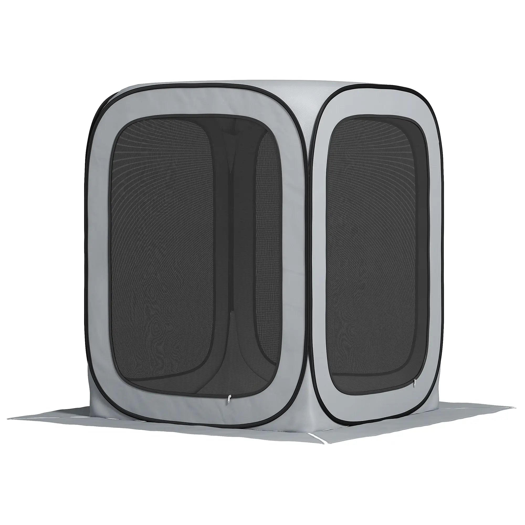 6x6ft Pop Up Screen Tent, UPF50+ Portable Camping Gazebo, Light Grey Camping Tents Light Grey at Gallery Canada