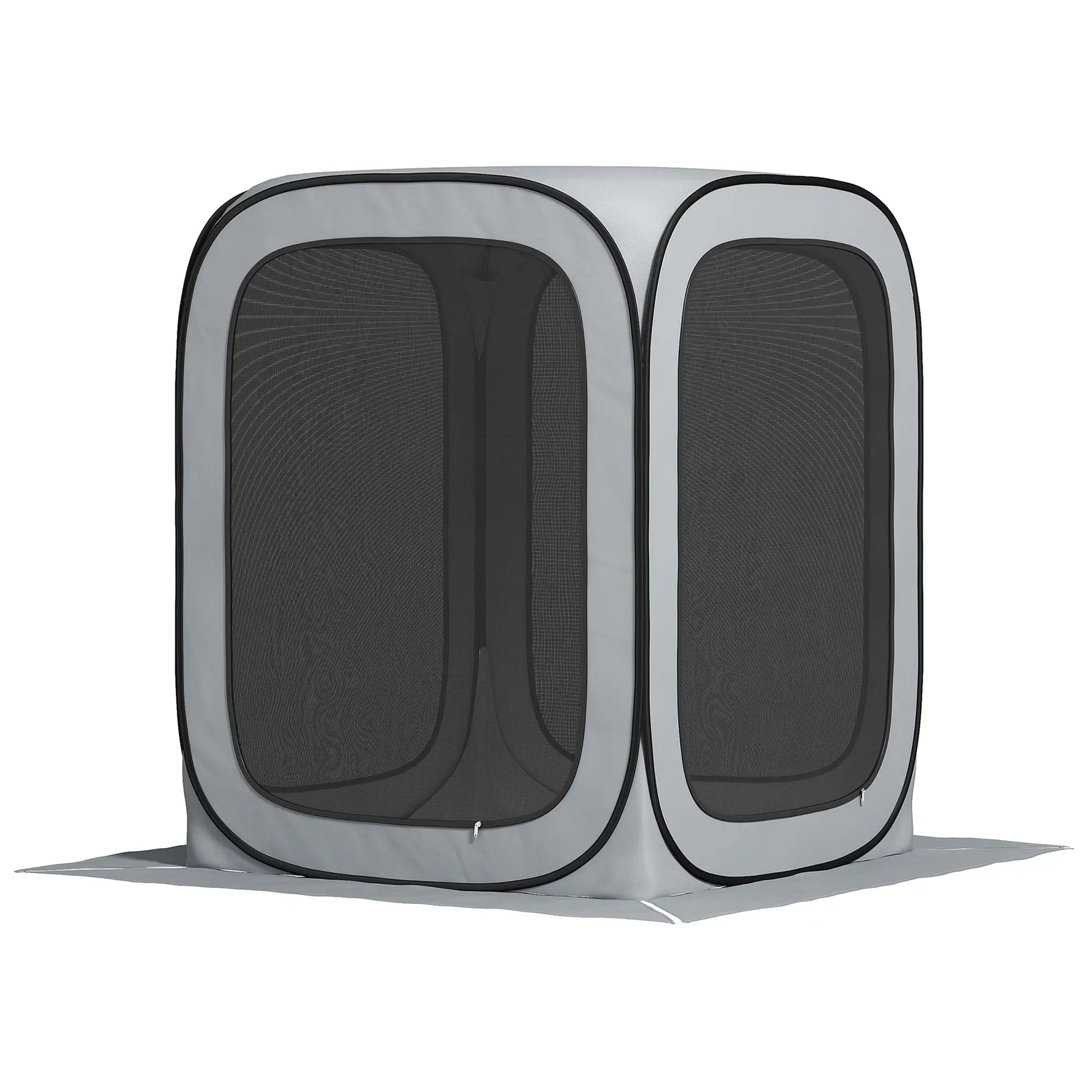 6x6ft Pop Up Screen Tent, UPF50+ Portable Camping Gazebo, Light Grey Camping Tents Light Grey at Gallery Canada