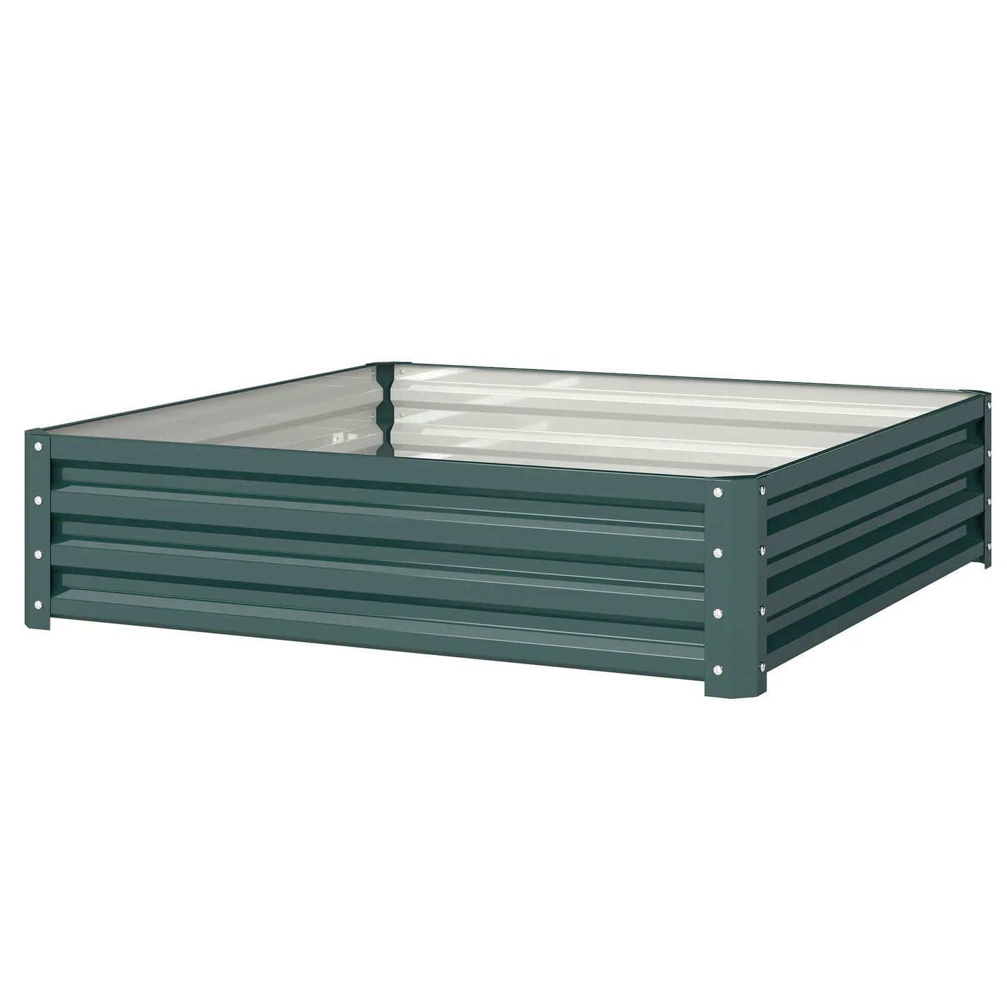 4' x 4' x 1' Galvanized Steel Raised Garden Bed, Vegetables, Flowers, Herbs Galvanized Planter Boxes at Gallery Canada