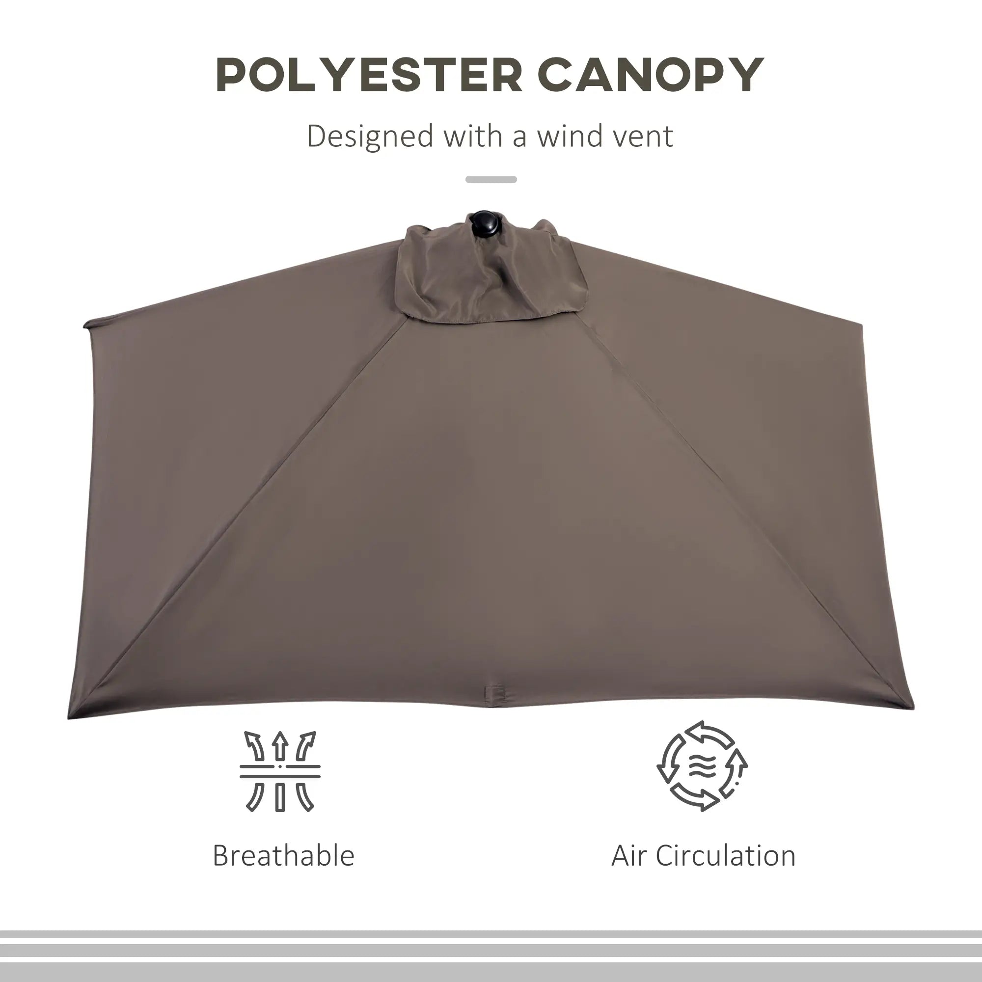 9ft Half Round Umbrella, Outdoor Patio, Coffee Sun Umbrellas at Gallery Canada