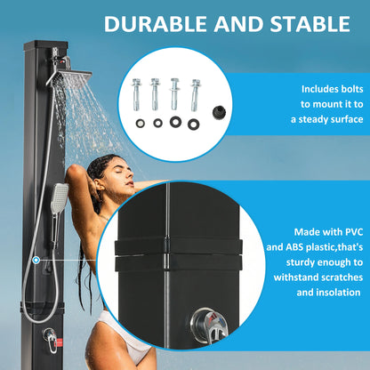 10.6Gal Outdoor Solar Shower, 360 Rainfall, Handheld Head, 60℃ Outdoor Swimming Pools & Hot Tubs at Gallery Canada