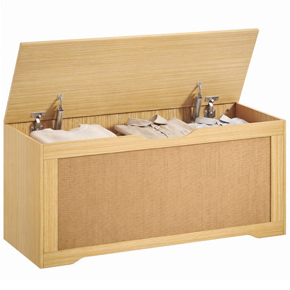 Storage Chest with Lift Top Storage Chest with Safety Hinges 39.4" Oak Storage Cabinets at Gallery Canada