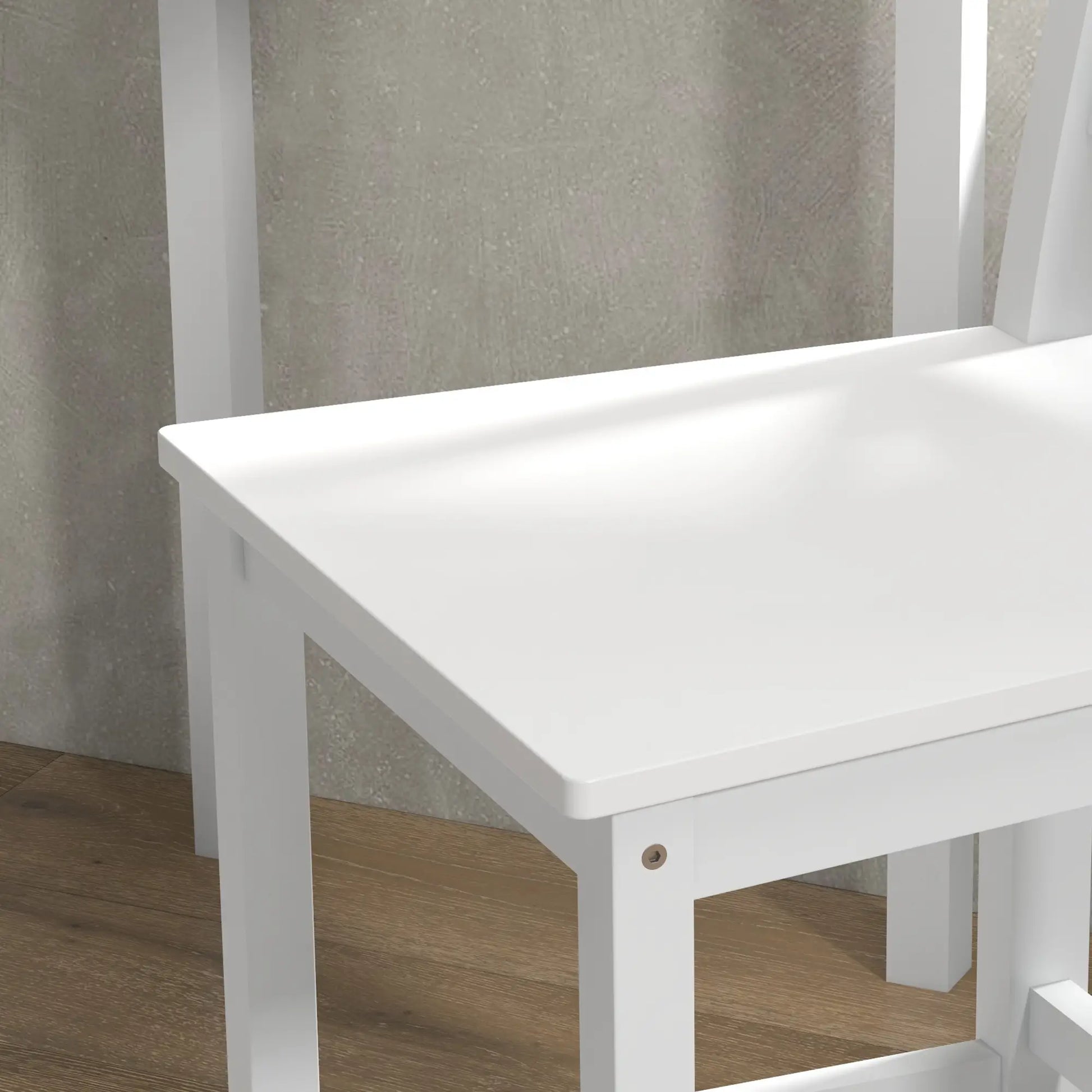 Counter Height Stools Set of 2, Farmhouse Bar Stools, Solid Wood, White Bar Stools at Gallery Canada