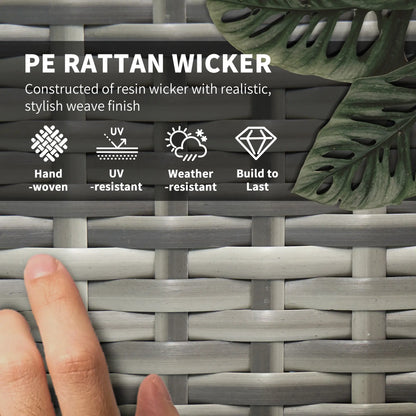 5-Piece Rattan Patio Dining Set, Outdoor Table and Chairs, Teak Patio Furniture Sets at Gallery Canada