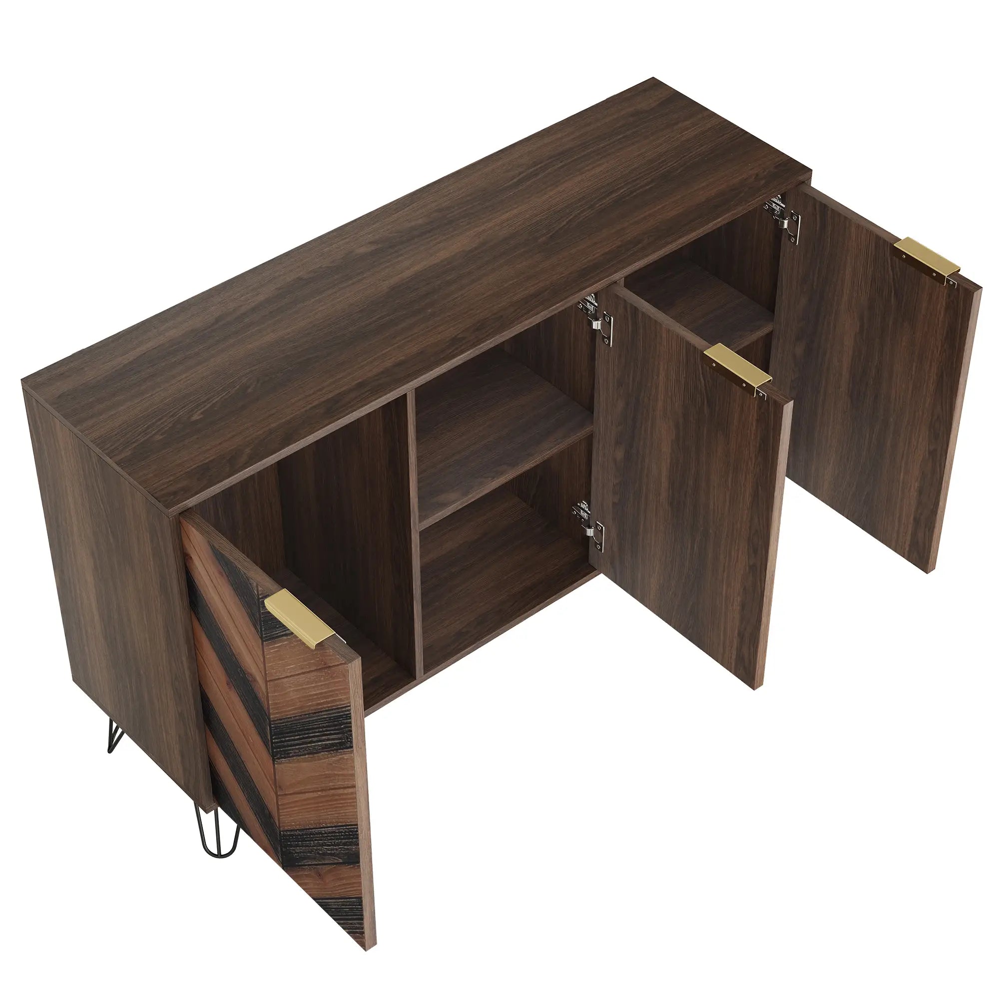 Three-Door Sideboard, Adjustable Shelves, 47