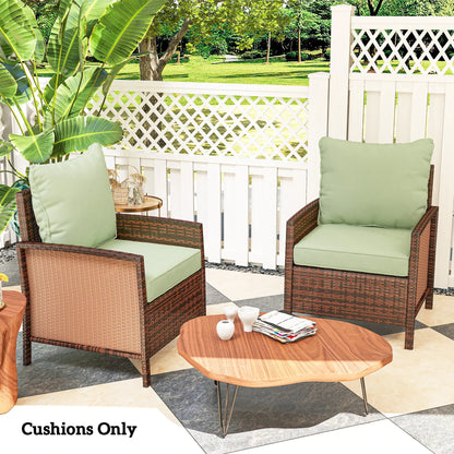 4-Piece Seat Cushion Pillows, Patio Chair Cushions Set, Indoor Outdoor, Green Patio Chair Cushions at Gallery Canada