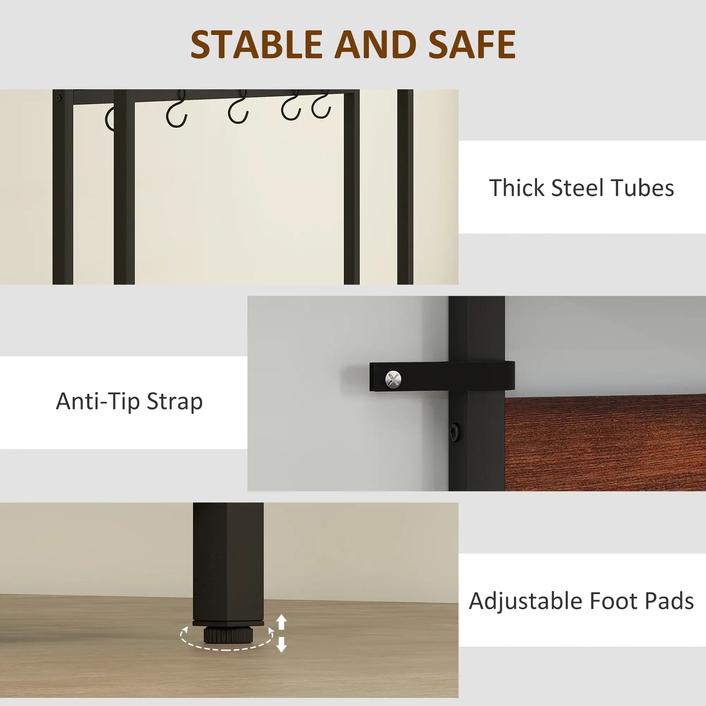 5-In-1 Coat Rack Shoe Bench, Hall Tree with Bench, 10 Hooks, Rustic Brown Clothing Storage at Gallery Canada