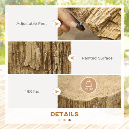 Concrete Finish Side Table, Lightweight, 17", Natural Brown Side Tables at Gallery Canada