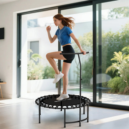 40" Foldable Rebounder Trampoline, Quiet Bungee, Black Trampolines at Gallery Canada