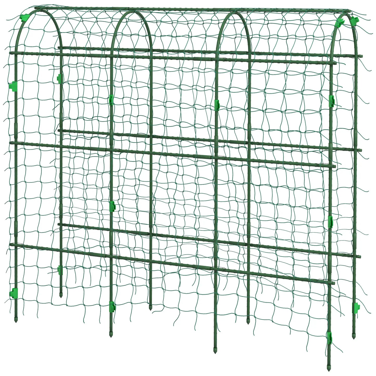 Metal Garden Trellis, A-Frame Arch for Climbing Plants, 17" x 72" x 72" Plant Stands Green at Gallery Canada